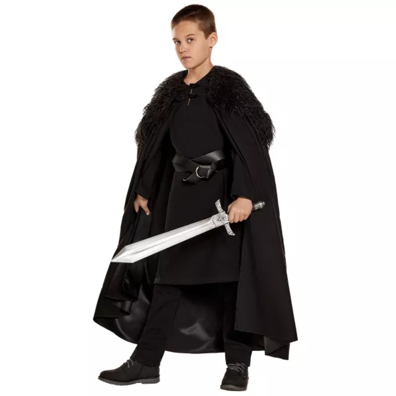Kids Warrior Cloak BLACK CHILD ONE SIZE