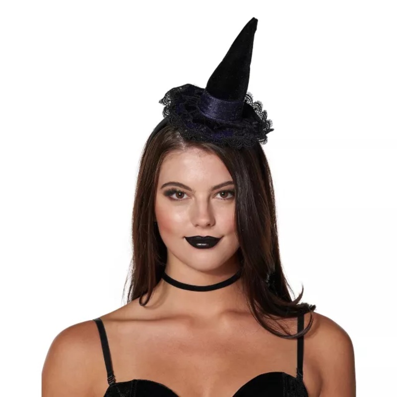Mini Celestial Witch Hat BLACK AND PURPLE ONE SIZE FITS MOST