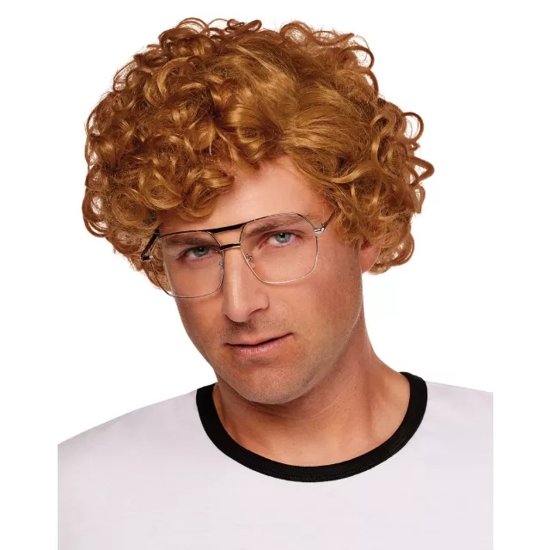 Napoleon Dynamite Wig and Glasses ORANGE ONE SIZE FITS MOST