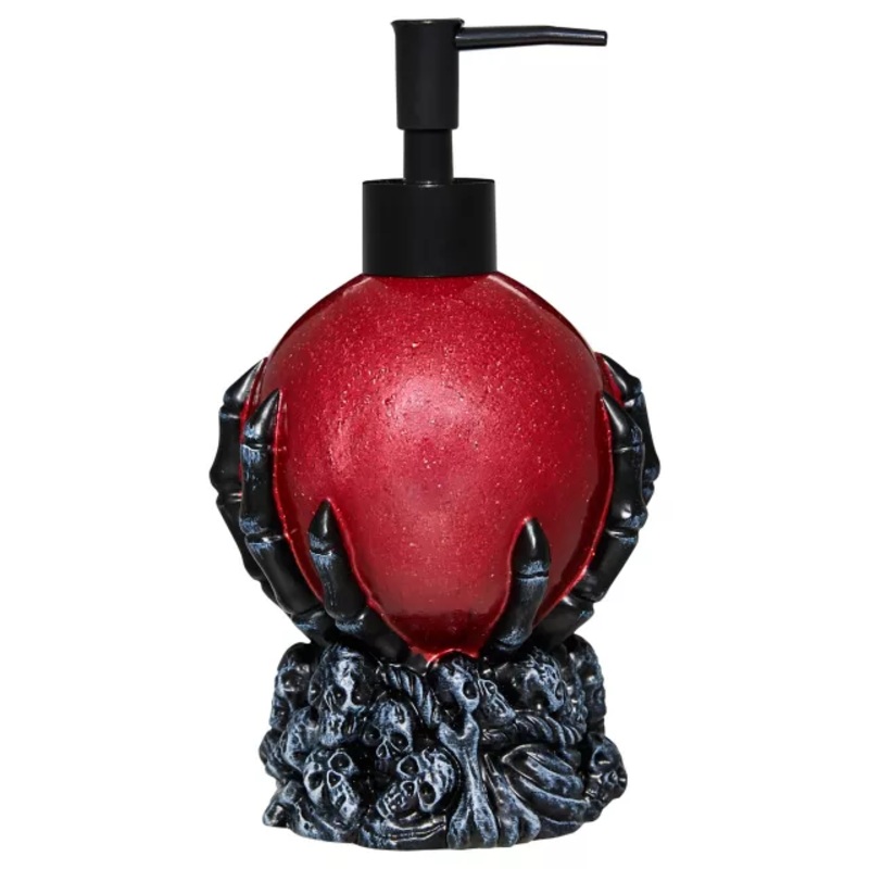 Red Globe Skeleton Hand Soap Dispenser