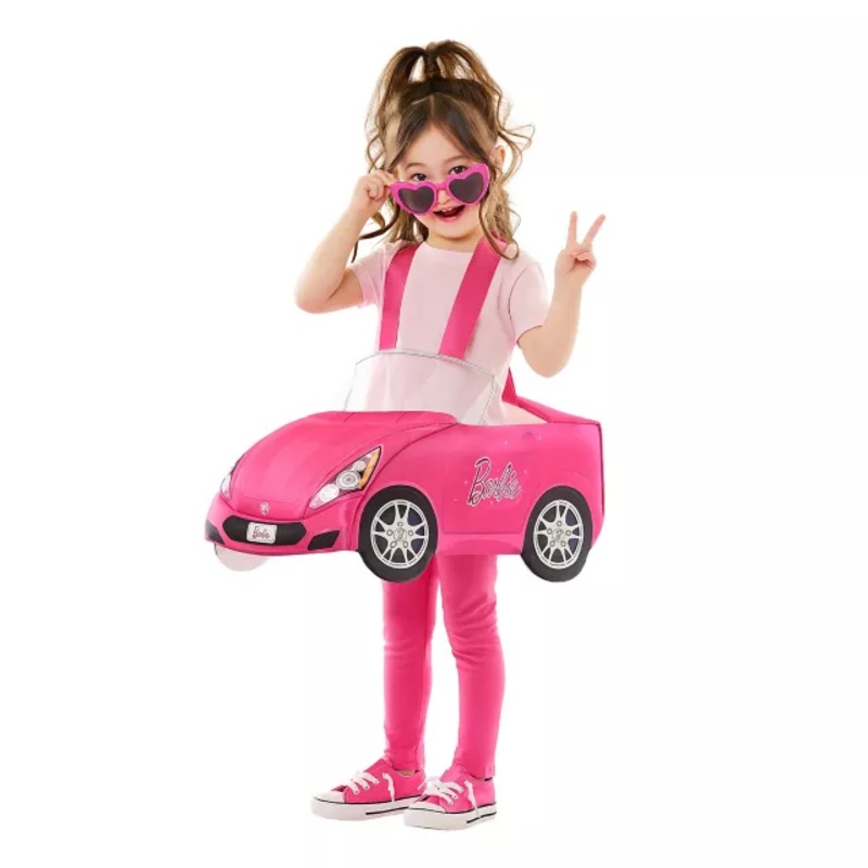 Toddler Barbie Pink Convertible Ride-Along Costume NEON PINK T 1 SZ FIT MOST