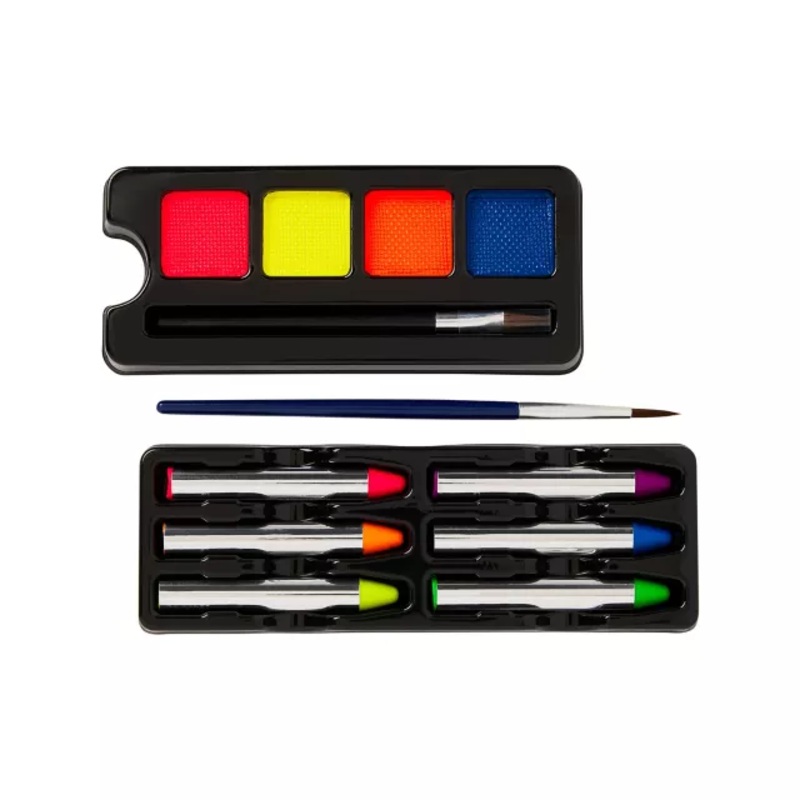 UV Reactive Neon Skull Makeup Kit MULTI-COLOR
