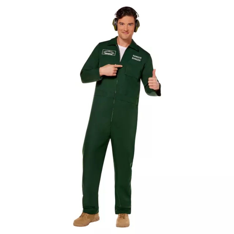 Adult Aircraft Mechanic Jumpsuit GREEN SMALL/MEDIUM