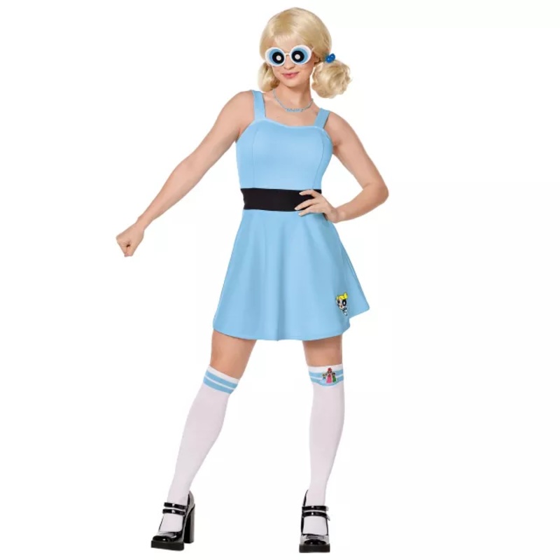 Adult Bubbles Costume - The Powerpuff Girls BLUE ADULT SMALL