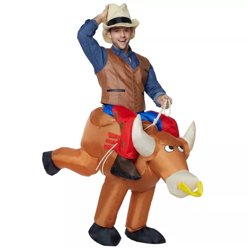 Adult Bull Rider Inflatable Costume MULTI-COLOR ONE SIZE FITS MOST