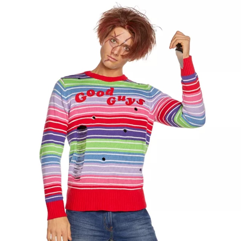 Adult Chucky Plus Size Sweater MULTI-COLOR ADULT XXL