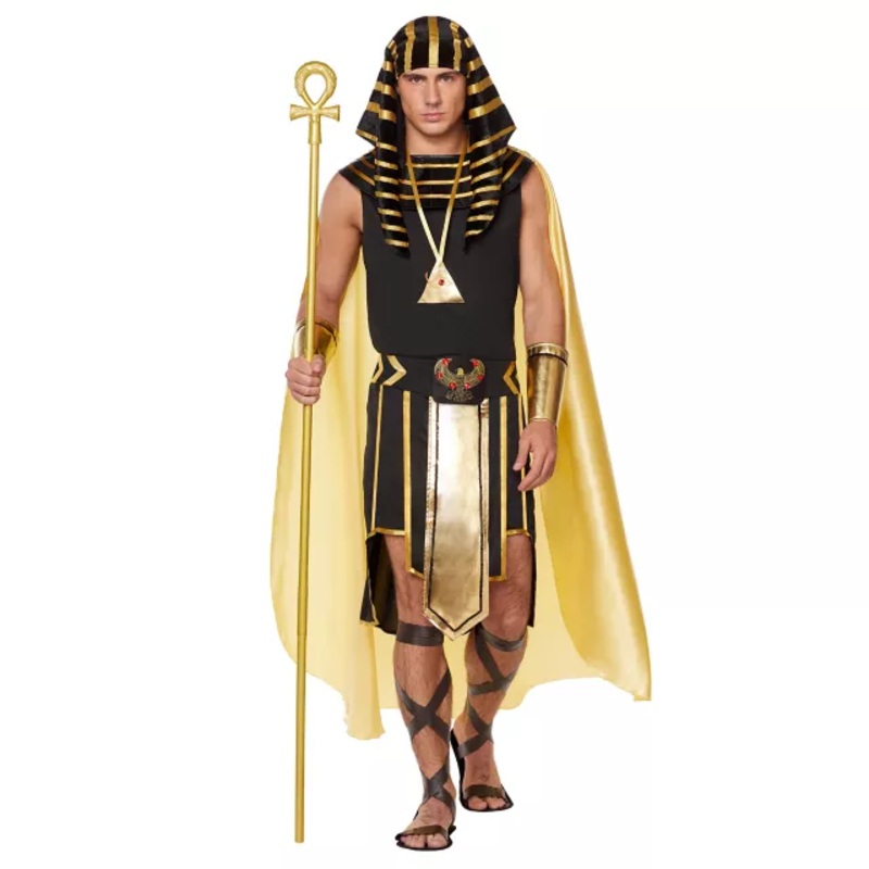 Adult King of Egypt Costume BLACK/GOLD ADULT SMALL