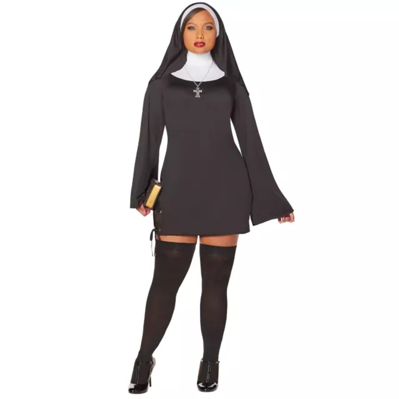 Adult Sinful Sister Plus Size Costume BLACK 1X