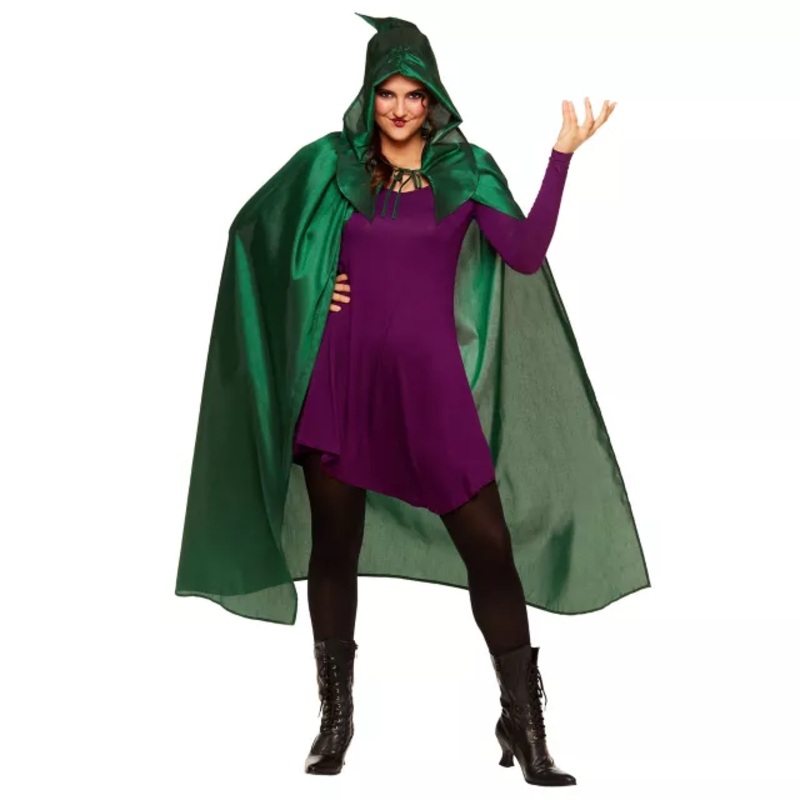 Adult Winifred Sanderson Cape - Hocus Pocus GREEN ONE SIZE FITS MOST