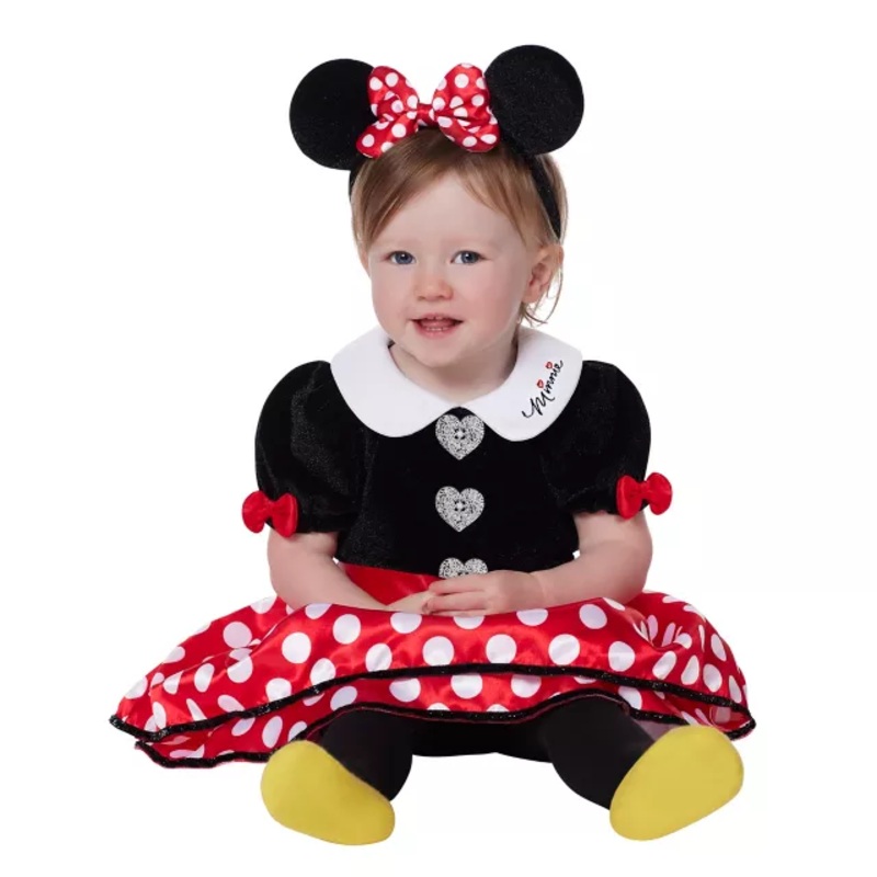 Baby Minnie Mouse Dress Costume - Mickey and Friends RED 0 TO 6 MONTHS