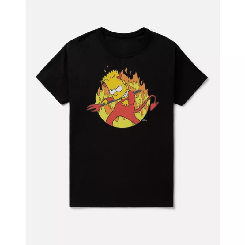 Bart Devil T Shirt - The Simpsons BLACK ADULT MEDIUM