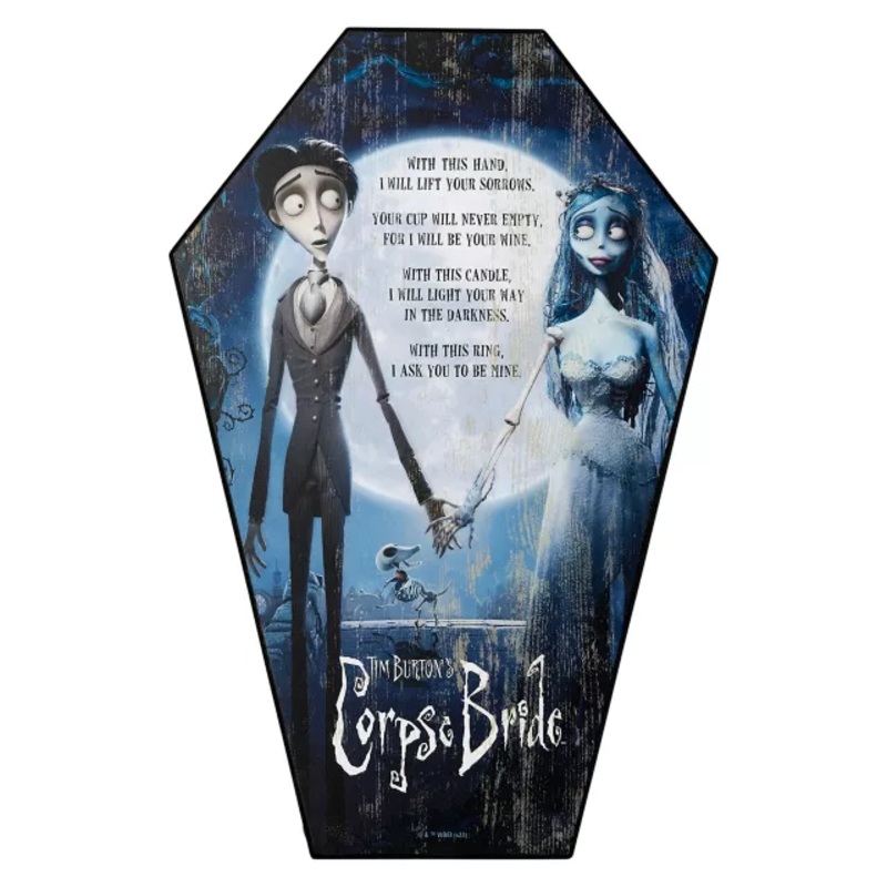 Corpse Bride Coffin Sign - 14 Inch. MULTI-COLOR