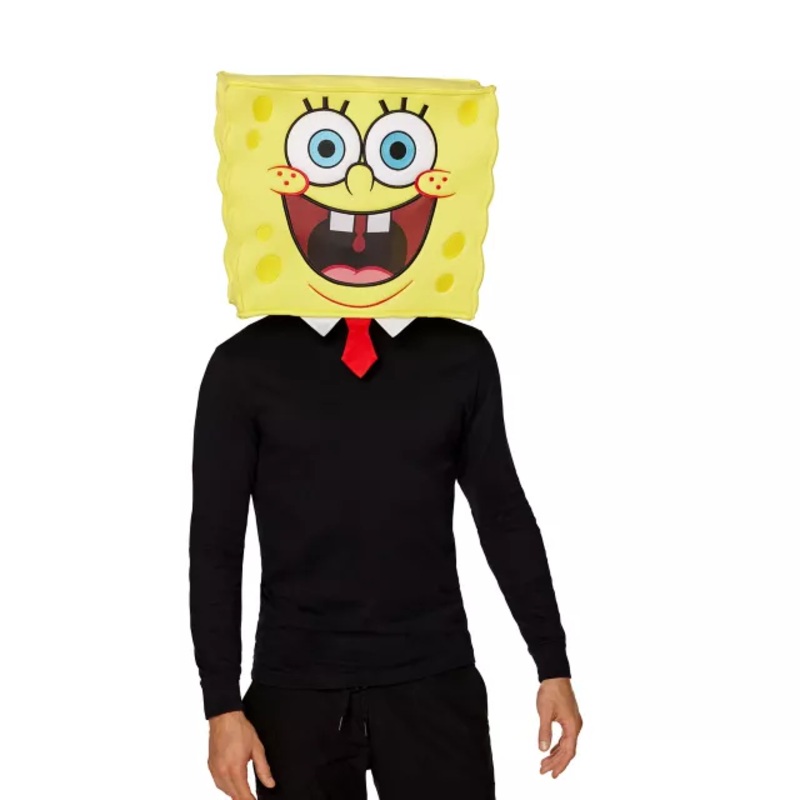 Foam SpongeBob SquarePants Full Mask YELLOW ONE SIZE FITS MOST