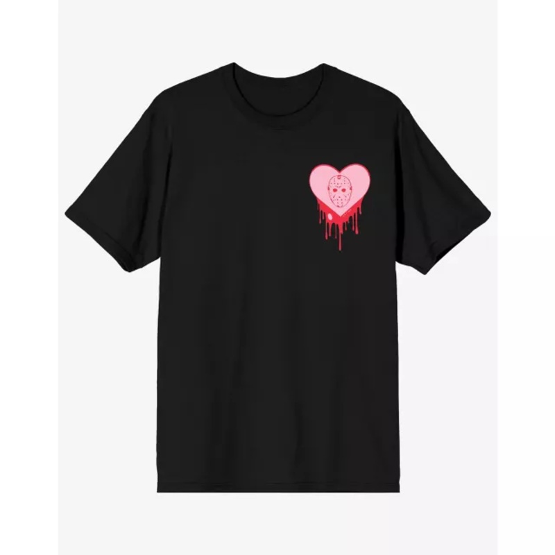Friday the 13th Bloody Heart T Shirt BLACK ADULT SMALL