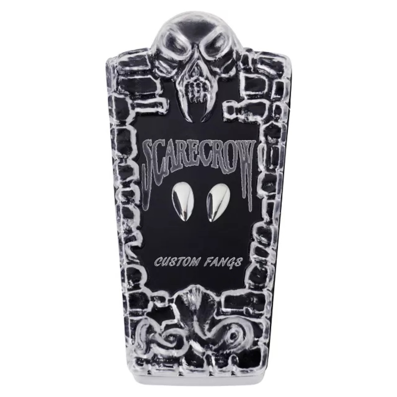 Glam Deluxe Vampire Fangs - Scarecrow CHROME ONE SIZE FITS MOST