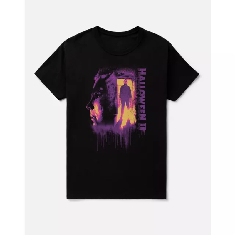 Halloween II Side Profile T Shirt BLACK ADULT MEDIUM