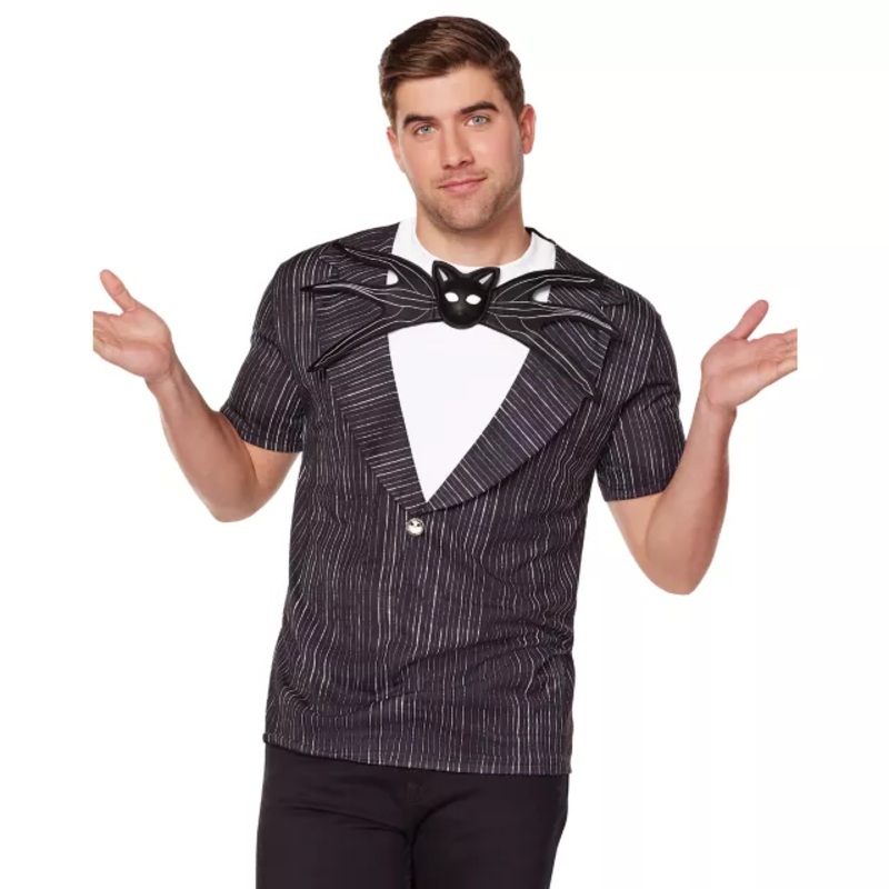Jack Skellington T Shirt - The Nightmare Before Christmas BLACK AND WHITE ADULT SMALL
