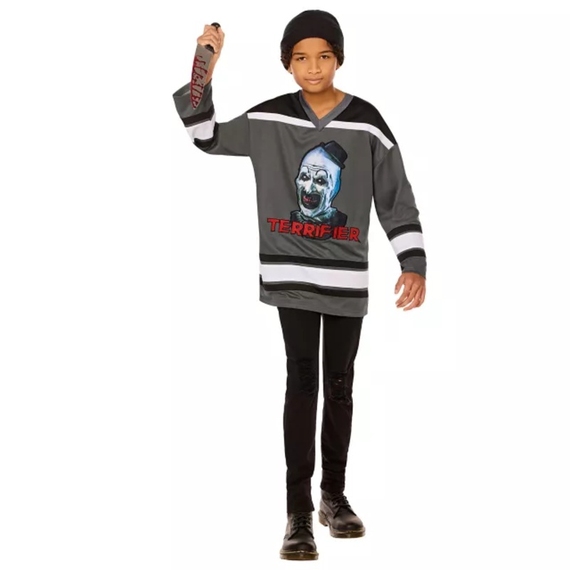 Kids Art the Clown Jersey - Terrifier BLACK/GRAY CHILD SMALL