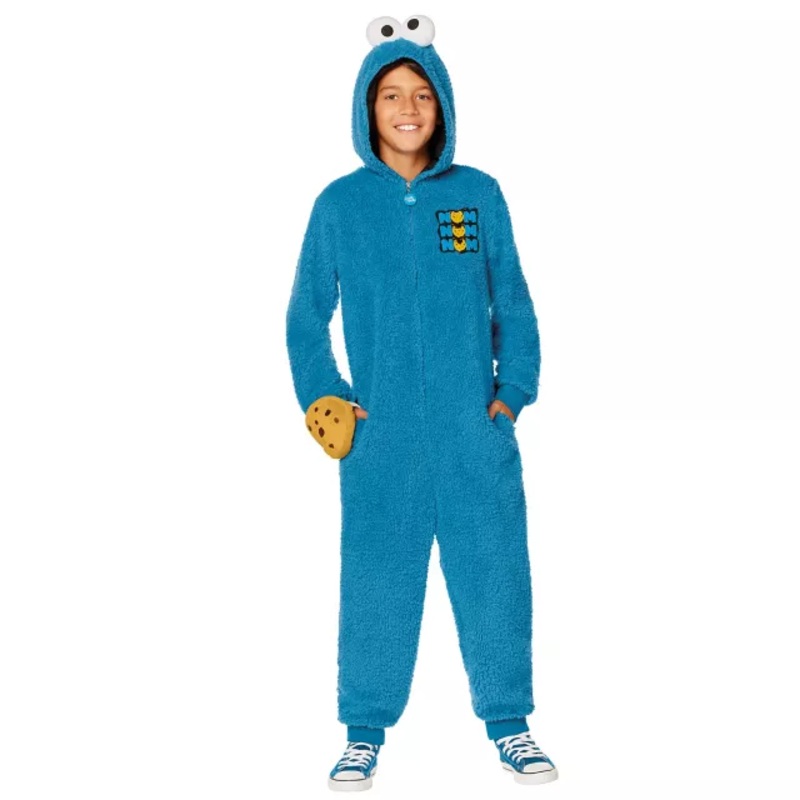 Kids Cookie Monster Jumpsuit - Sesame Street BLUE CHILD SMALL