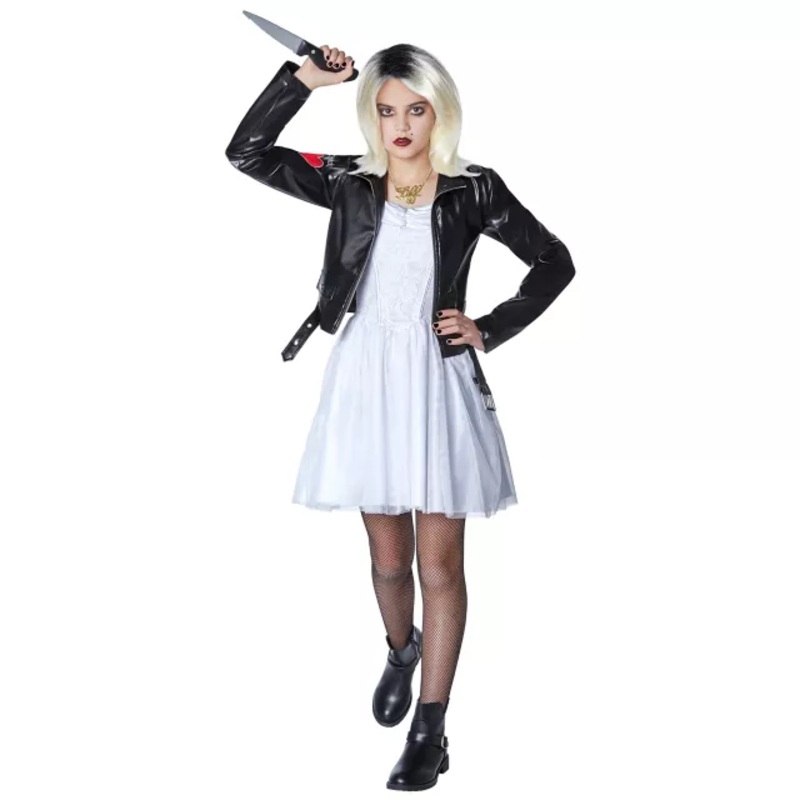 Kids Tiffany Costume - Bride of Chucky WHITE CHILD XS/SM