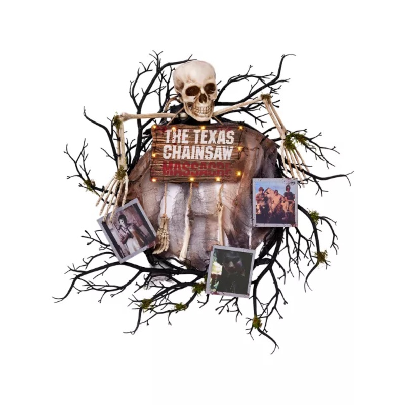Light-Up Leatherface Wreath - The Texas Chainsaw Massacre MULTI-COLOR