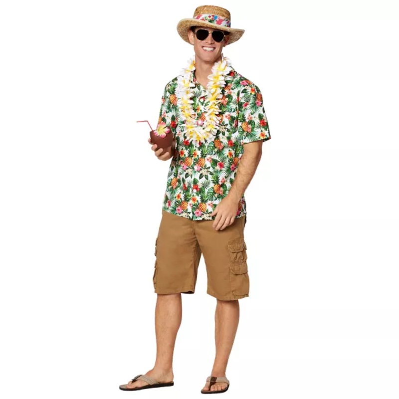 Luau Shirt Costume Kit MULTI-COLOR ADULT SMALL
