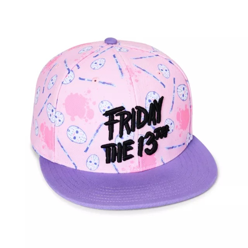 Pastel Pink Friday the 13th Snapback Hat MULTI-COLOR ONE SIZE FITS MOST