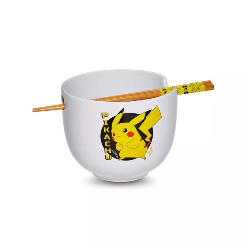 Pikachu Bowl with Chopsticks 20 oz. - Pokmon WHITE 20 OUNCE