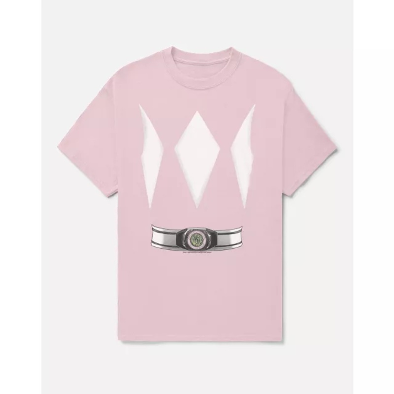 Pink Power Rangers T Shirt PINK ADULT SMALL