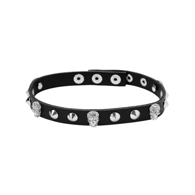 Skull Horror Punk Choker Necklace BLACK CHILD ONE SIZE