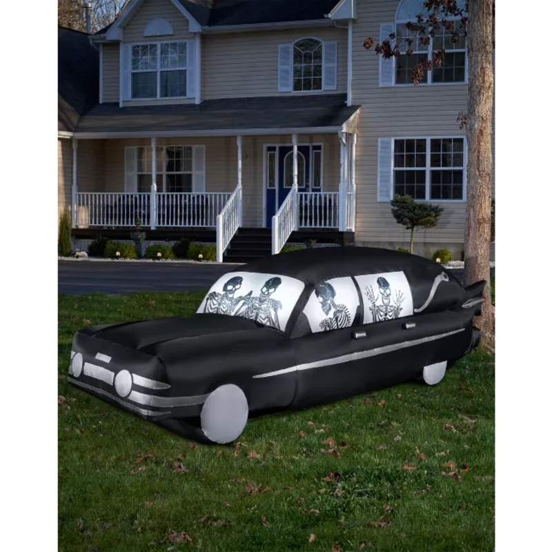14 Ft Hearse Inflatable Decoration BLACK ONE SIZE FITS MOST