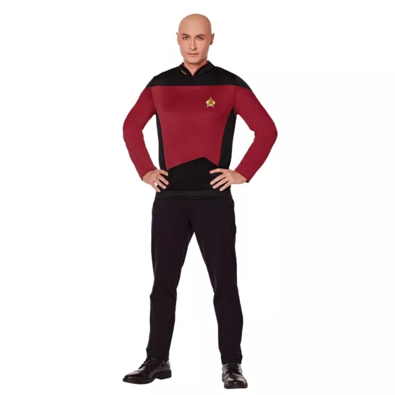 Adult Picard Costume - Star Trek: The Next Generation BLACK AND RED ADULT SMALL