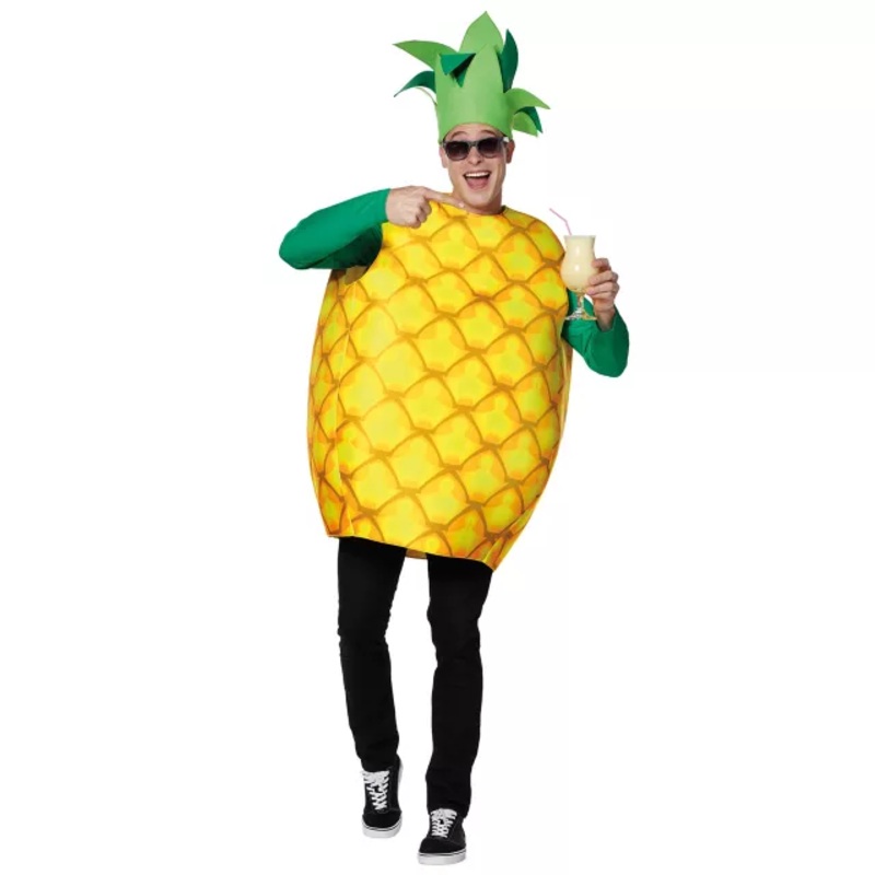 Adult Pineapple Costume YELLOW ONE SIZE FITS MOST