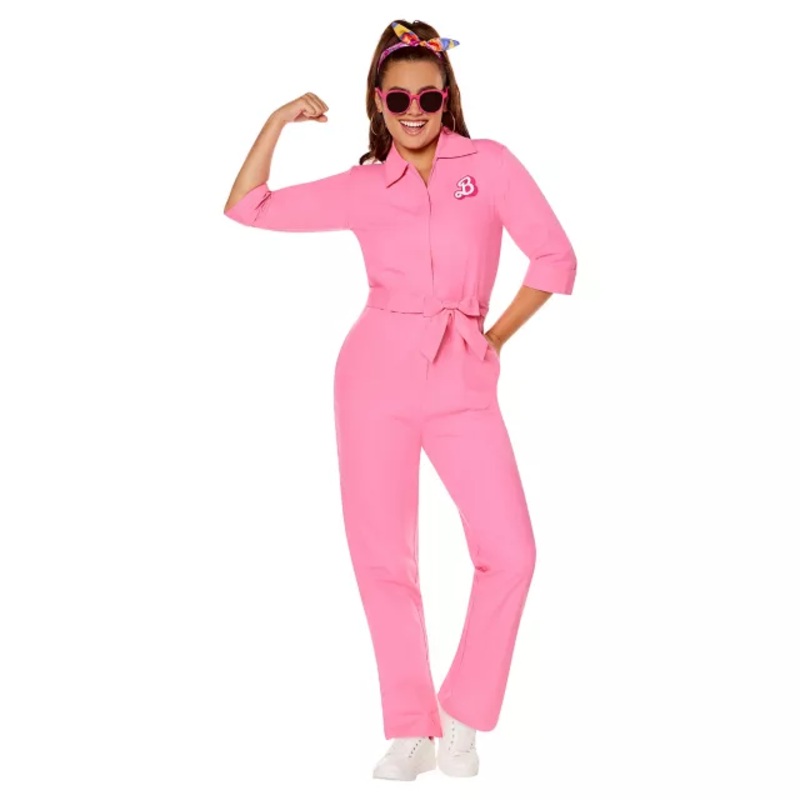 Adult Pink Power Jumpsuit - Barbie the Movie PINK ADULT SMALL