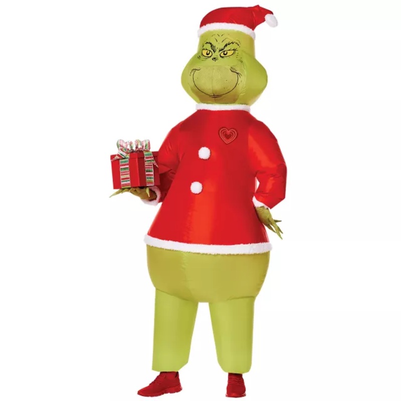 Adult The Grinch Inflatable Costume - Dr. Seuss RED GREEN ONE SIZE FITS MOST