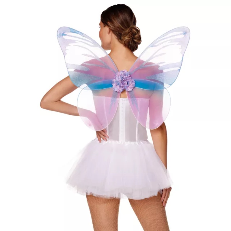 Blue and Pink Butterfly Wings PURPLE/TEAL/BLUE ONE SIZE FITS MOST