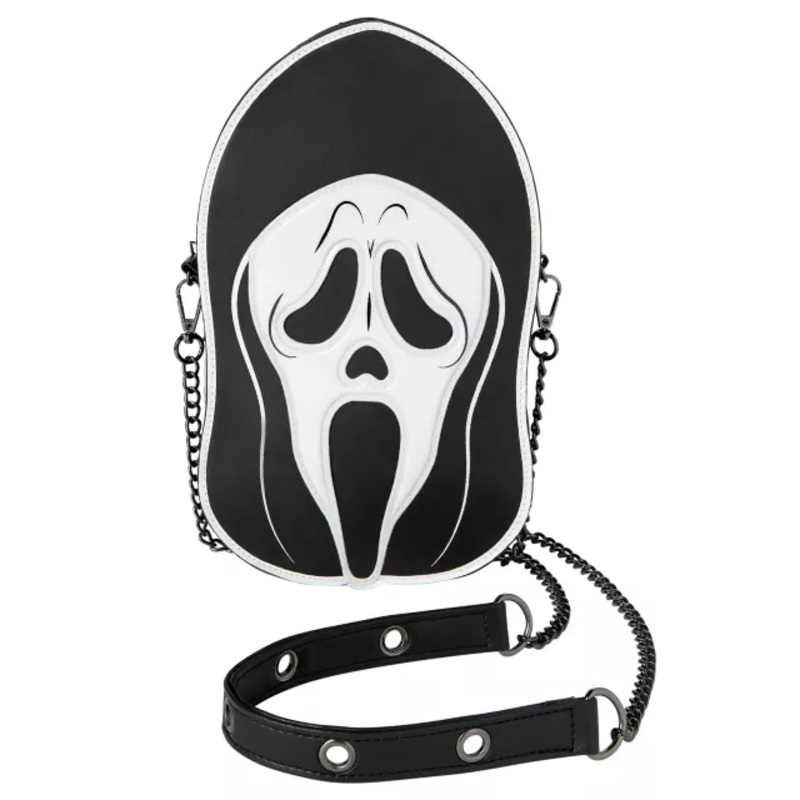 Ghost Face Crossbody Bag BLACK AND WHITE ONE SIZE FITS MOST