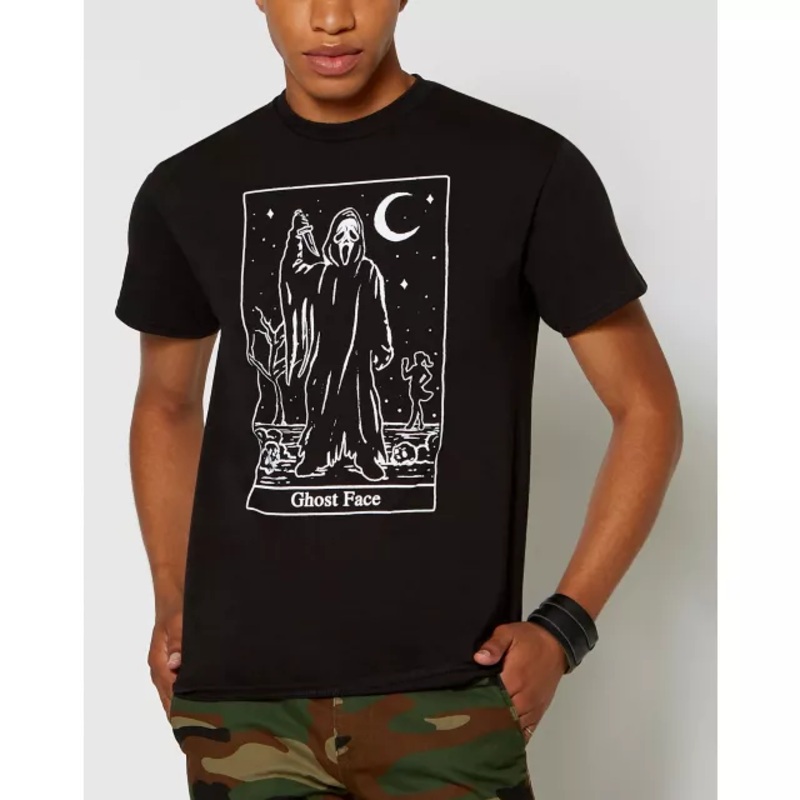 Ghost Face Tarot T Shirt BLACK ADULT SMALL