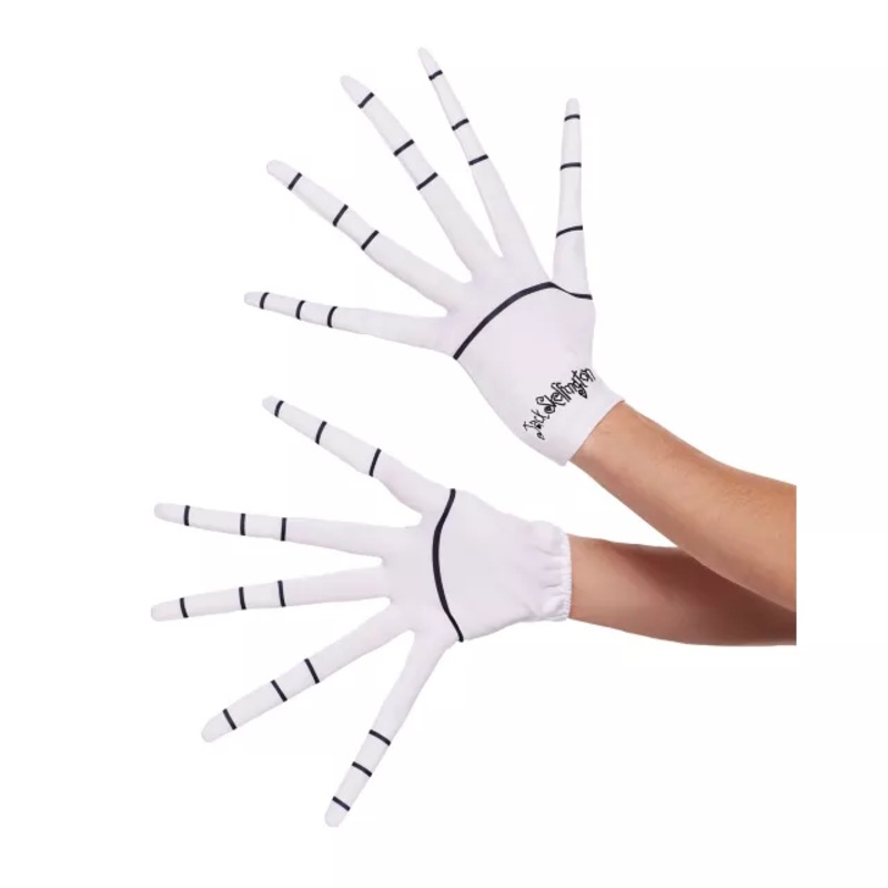Jack Skellington Gloves - The Nightmare Before Christmas BLACK AND WHITE ONE SIZE FITS MOST