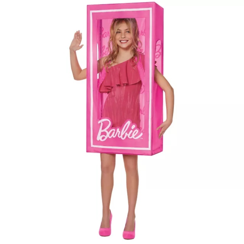 Kids Barbie Box Costume PINK CHILD ONE SIZE