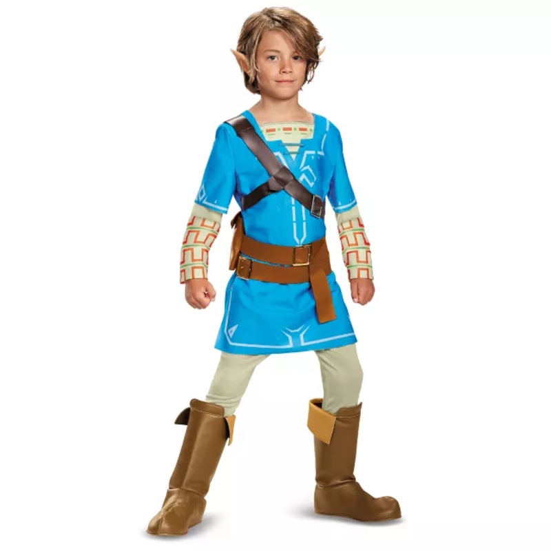Kids Link Costume Deluxe - The Legend of Zelda: Breath of the Wild GREEN CHILD SMALL