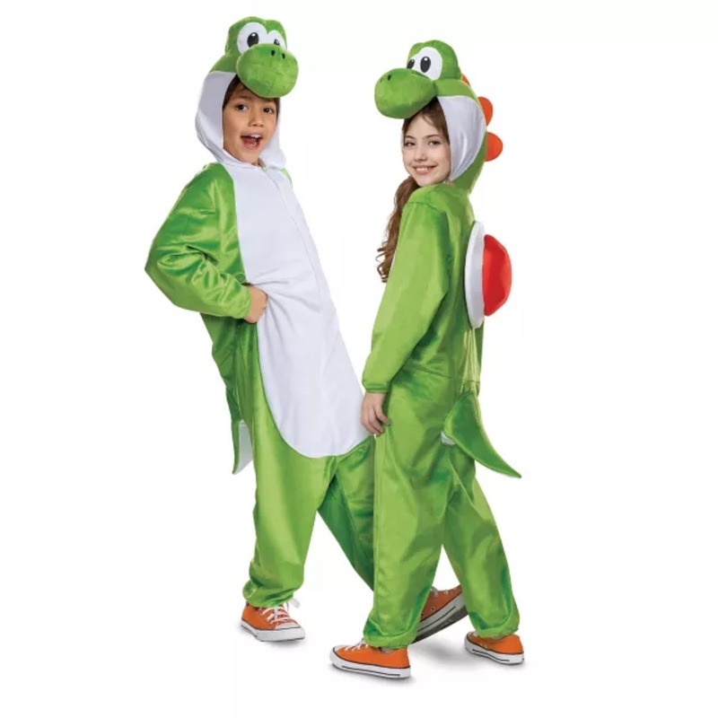 Kids Yoshi Jumpsuit Costume - Super Mario Bros. GREEN ADULT SMALL