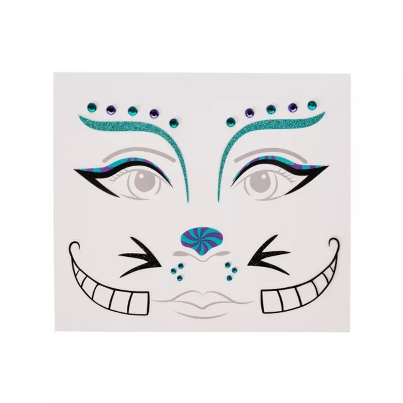 Mischievous Cat Face Decals BLUE