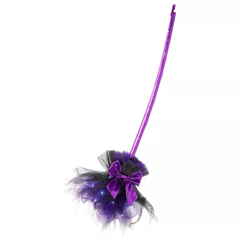 Purple Light-Up Witch Broom PURPLE