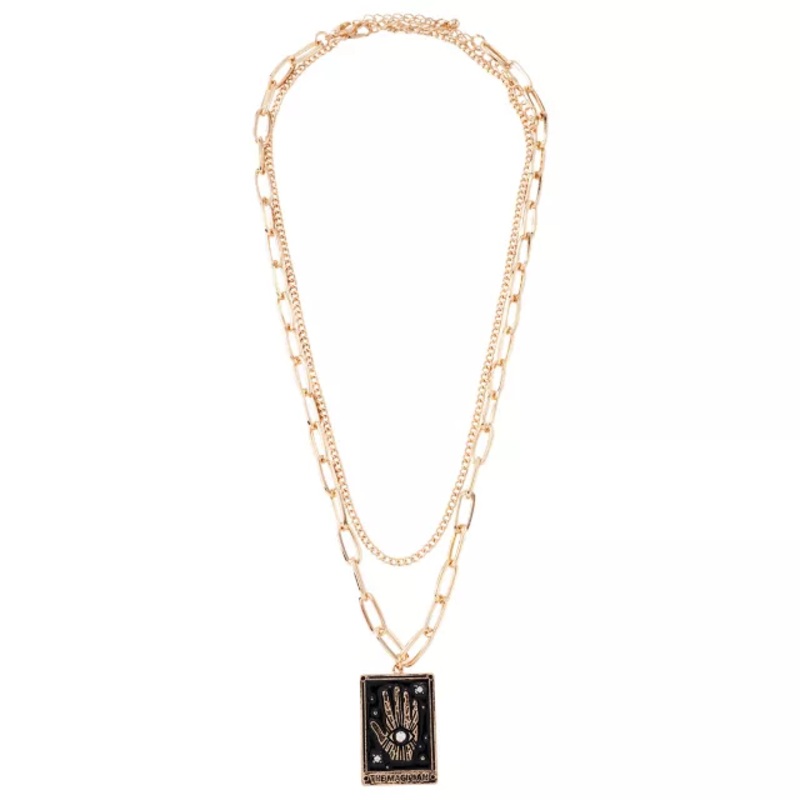 Tarot Chain Necklaces - 2 Pack BLACK ONE SIZE FITS MOST