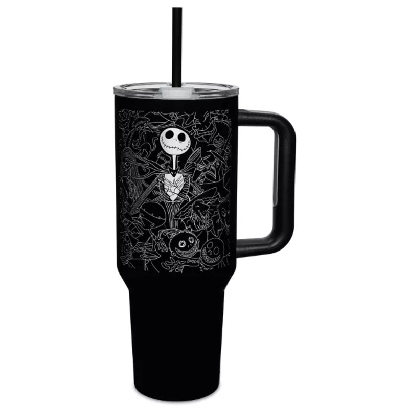 The Nightmare Before Christmas Travel Tumbler with Straw - 40 oz. BLACK 40 OUNCE