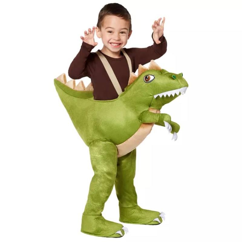 Toddler Dinosaur Ride-Along Costume GREEN T 1 SZ FIT MOST