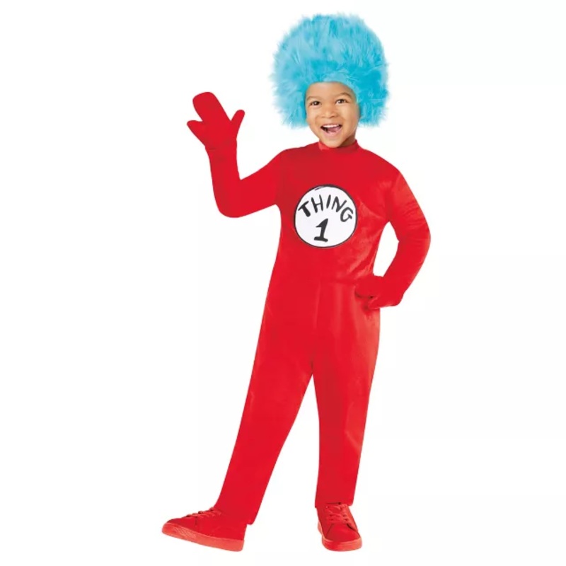 Toddler Thing 1 and Thing 2 Costume - The Cat in the Hat RED 2T