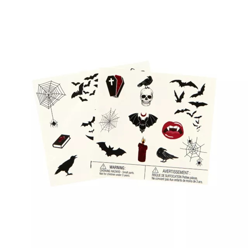 Vampire Temporary Tattoos BLACK AND RED