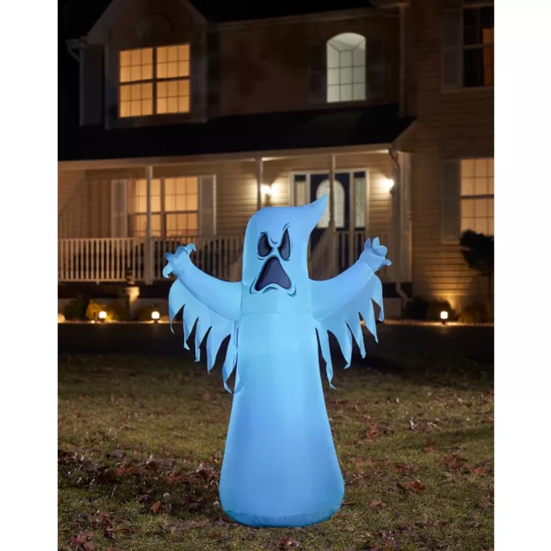 4 Ft Light-Up Ghost Inflatable Decoration WHITE